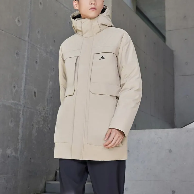 Adidas Down Jackets Men's Beige-1