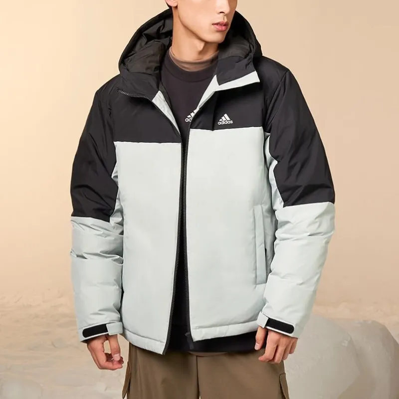 Adidas Down Jackets Men Silver Gray-1