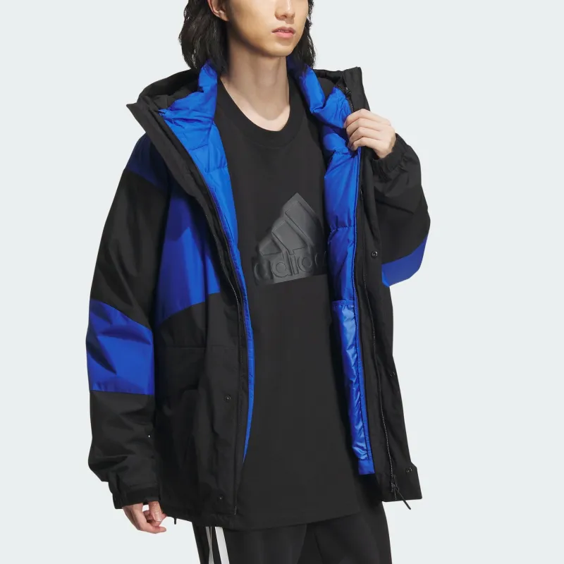 Adidas Down Jacket Men's Black/Royal Blue-3