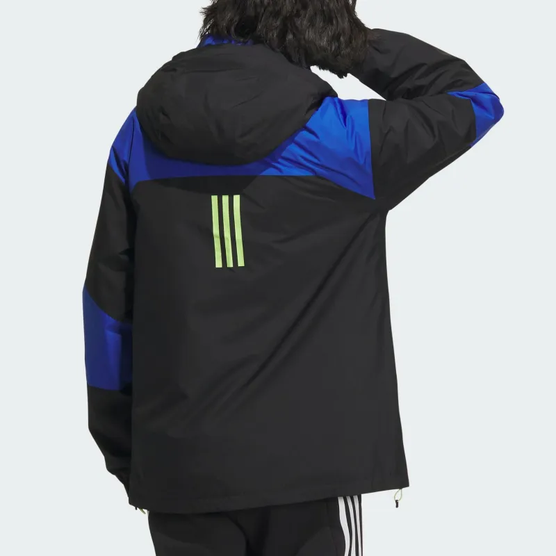 Adidas Down Jacket Men's Black/Royal Blue-2