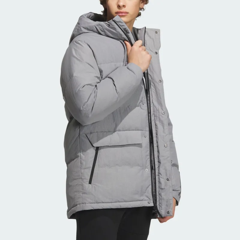 Adidas DAILY DOWN MID LENGTH JACKET Down Jacket Men's Gray-4