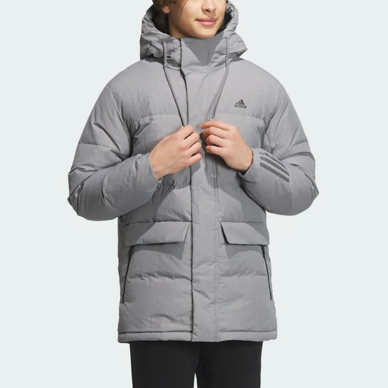 Adidas DAILY DOWN MID LENGTH JACKET Down Jacket Men's Gray-2