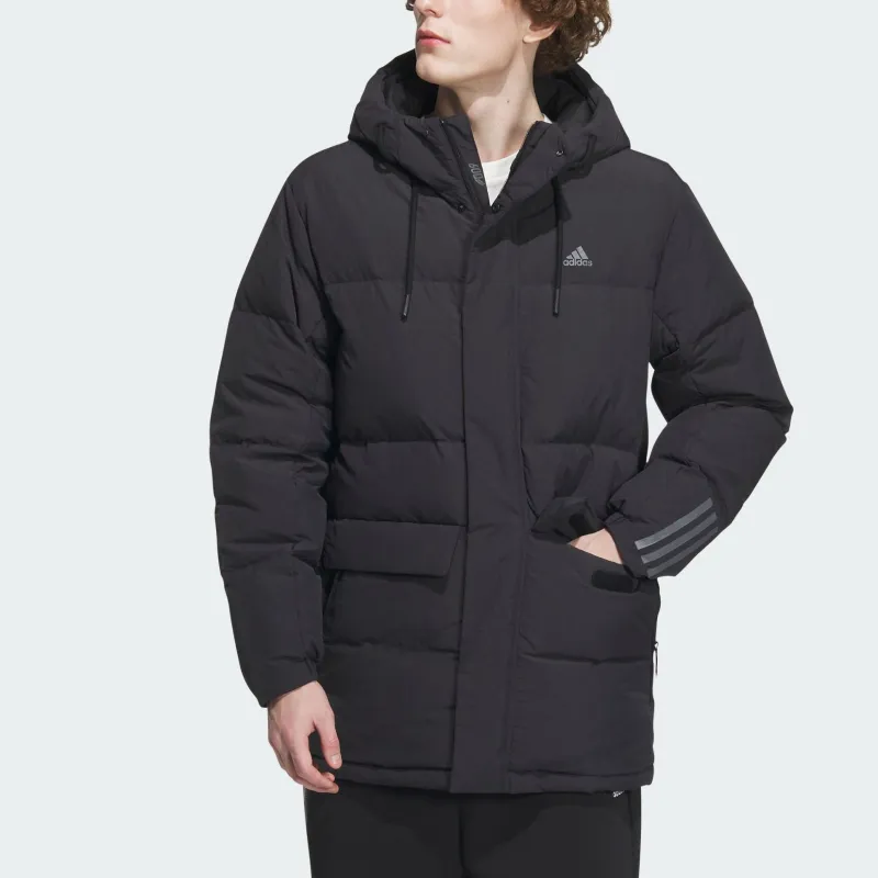 Adidas Down Jacket Medium Long Men's Black-2