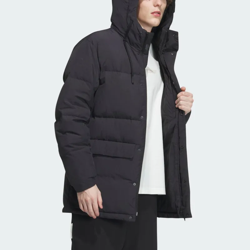 Adidas Down Jacket Medium Long Men's Black-4