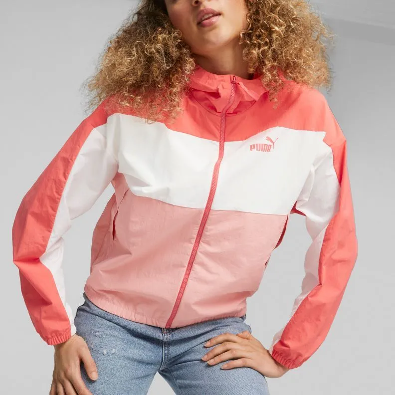 PUMA Oversized Hooded Windbreaker Jacket Women's Pink-4