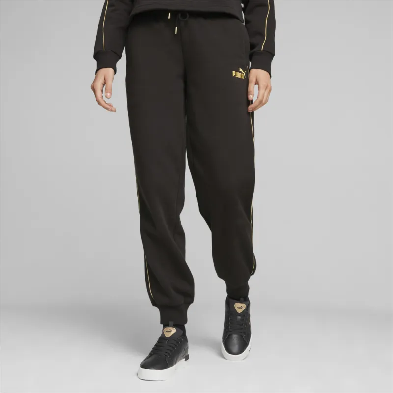 PUMA Essentials+MINIMAL GOLD Sweatpants Fleece Knitted Sweatpants Women's Black-2