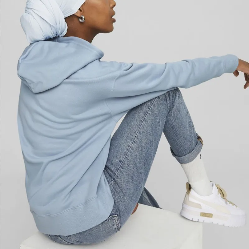 PUMA Classics 70s Psychedelic Graphic Hoodie Fleece Sweatshirt Women's Blue-2