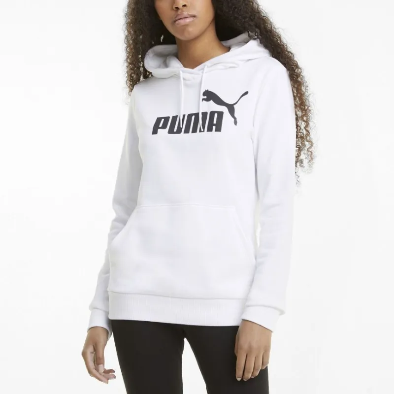 PUMA Essentials Logo Hoodie TR Sweatshirt Women's White-2