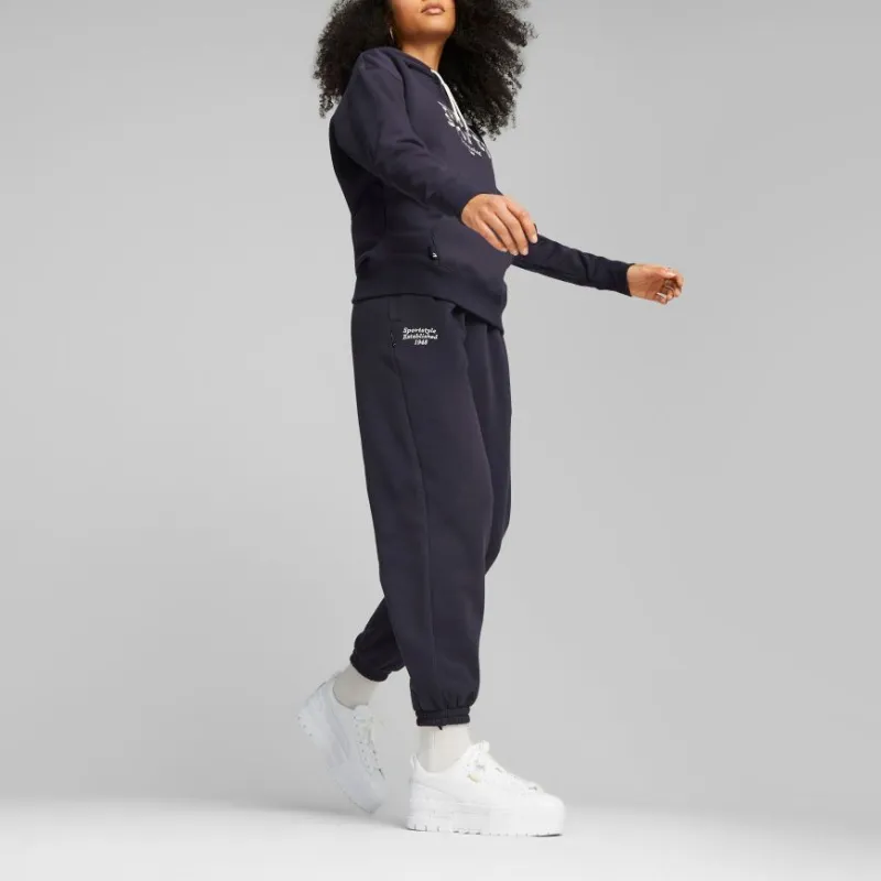 PUMA Crews TEAM Hoodie Fleece Sweatshirt Women's Blue-3