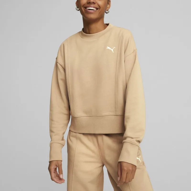 PUMA HER HER Crew TR Sweatshirt Women's Khaki-2