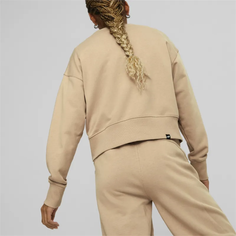 PUMA HER HER Crew TR Sweatshirt Women's Khaki-3