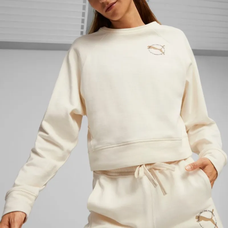 PUMA BETTER SPORTSWEAR BETTER SPORTSWEAR Crew TR Sweatshirt Women's White-2