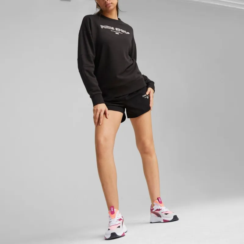 PUMA TEAM TEAM Crew TR Sweatshirt Women's Black-4