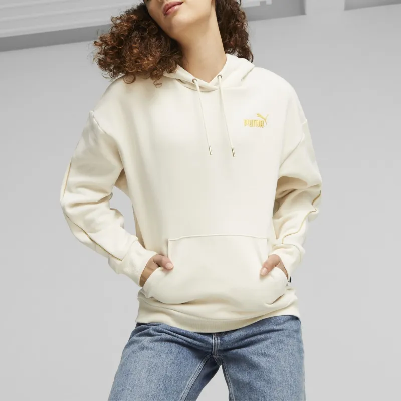 PUMA Essentials+ Essentials+ MINIMAL GOLD Hoodie Fleece Sweatshirt Women's White-2