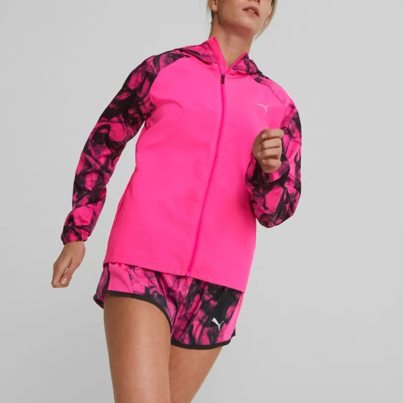 PUMA X DUVIN RUN AOP FAVORITE WOVEN JACKET Women's Pink-2