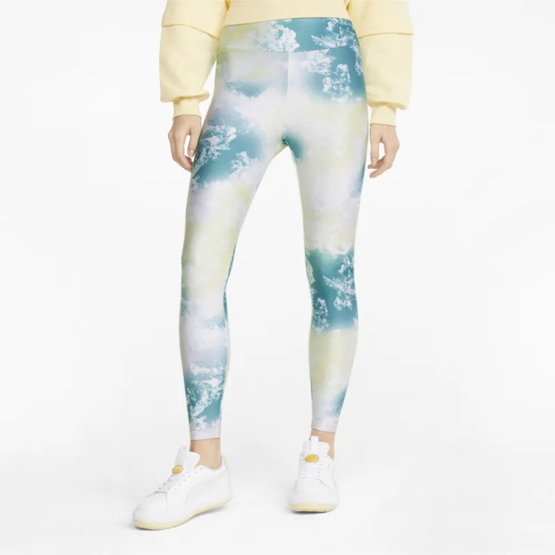 PUMA Crystal G. High Waist AOP Athletic Trousers Women's White-2