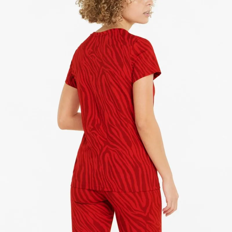PUMA DARE TO Essentials+ Tiger AOP Tee T Shirt Women's Red-4