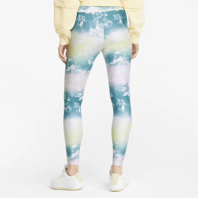 PUMA Crystal G. High Waist AOP Athletic Trousers Women's White-3