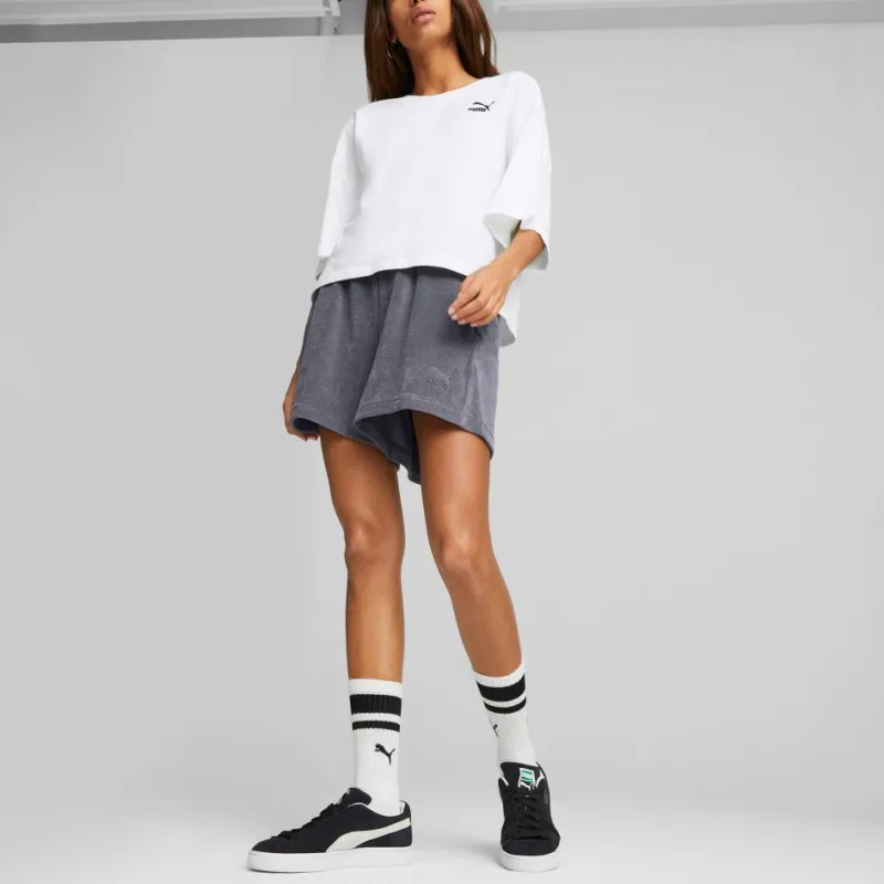 PUMA CLASSICS Toweling Shorts 5' Sports Shorts Women's Gray-2