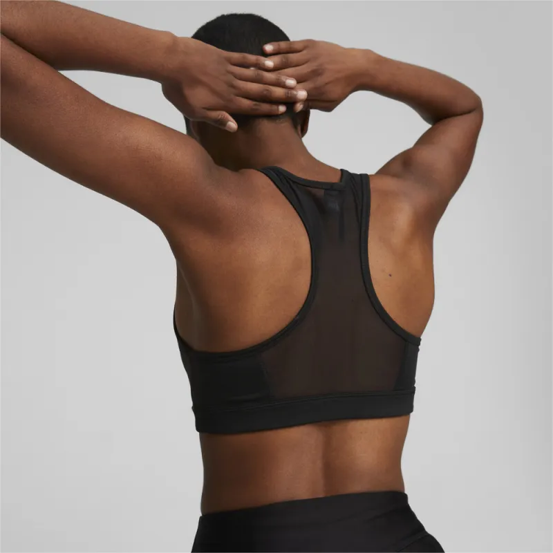 PUMA Cloudspun Rockaway Mid Impact 4Keeps Graphic Sport Bra Sports Underwear Women's Black-3
