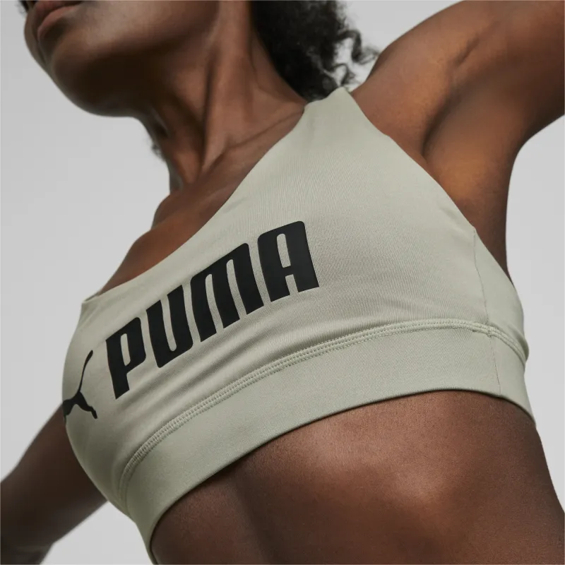 PUMA Mid Impact Fit Bra Sports Underwear Women's Green-2