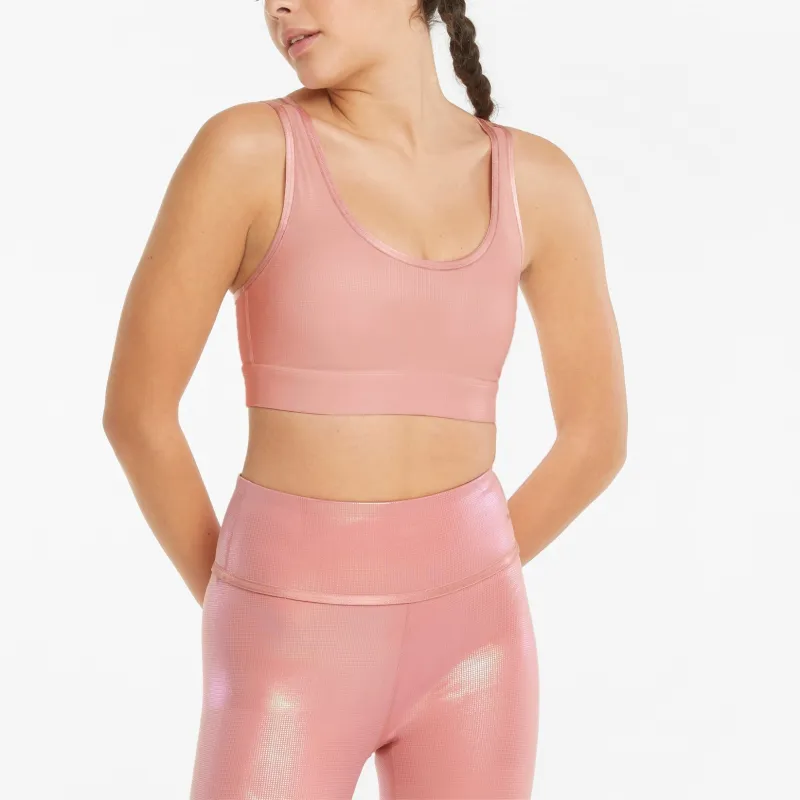 PUMA Mid Impact Stardust Crystal Sport Bra Sports Underwear Women's Pink-2