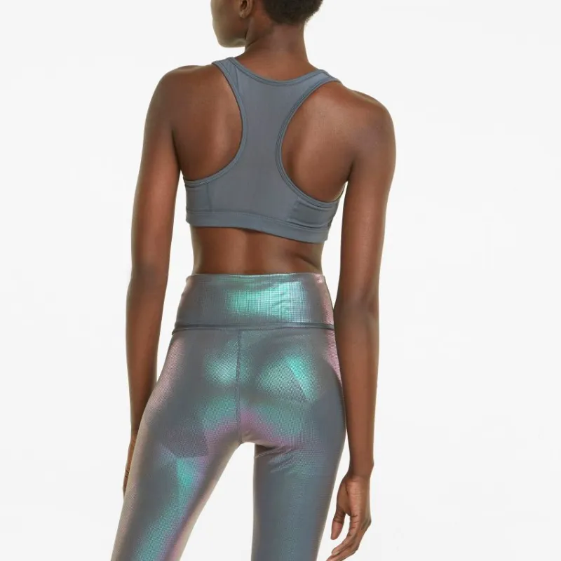 PUMA Mid Impact 4Keeps Graphic Sport Bra Sports Underwear Women's Gray-3
