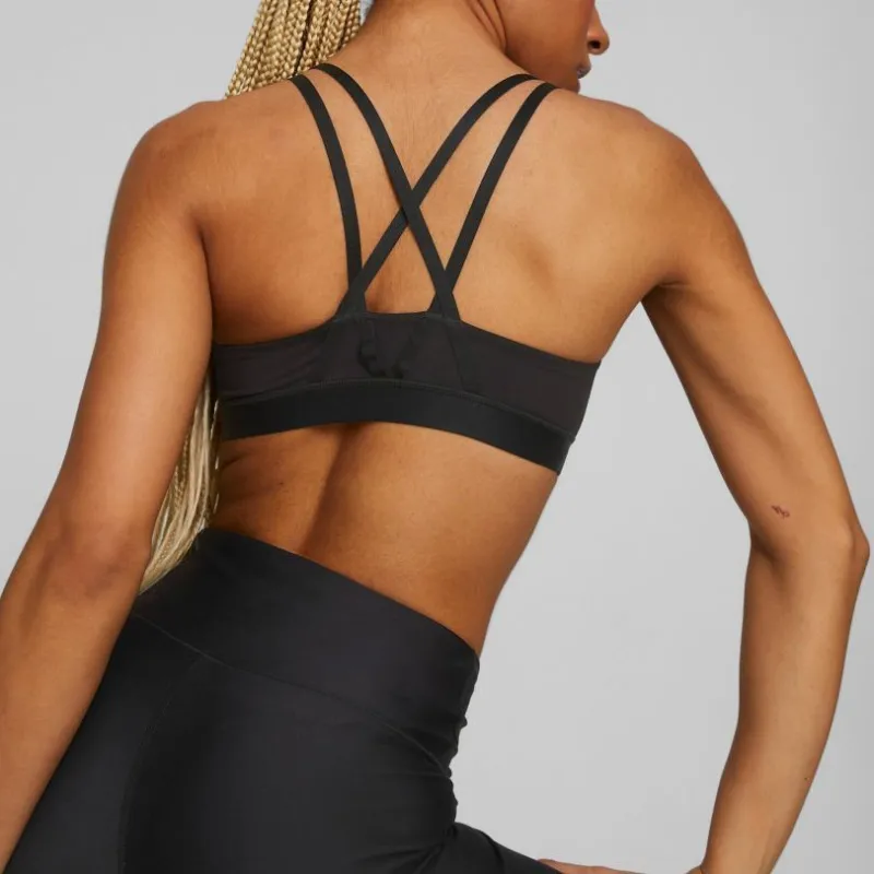 PUMA Low Impact Elite Strappy Bra Sports Underwear Women's Black-2