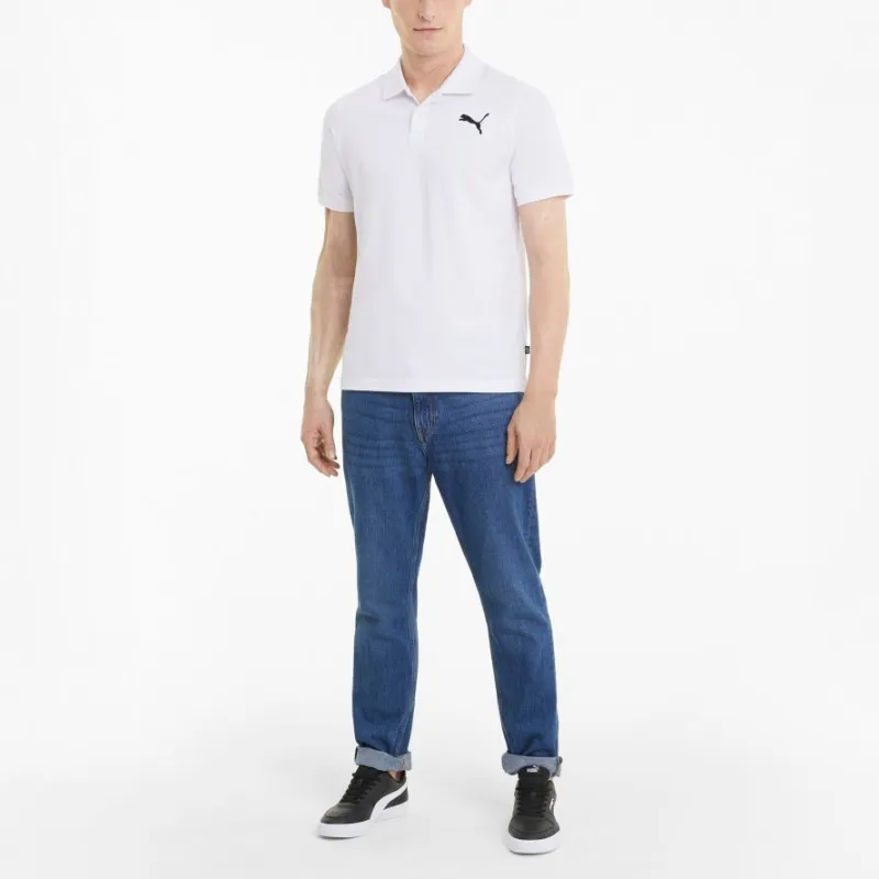 PUMA ESS Essentials Pique Polo Polo Shirt Men's White-2