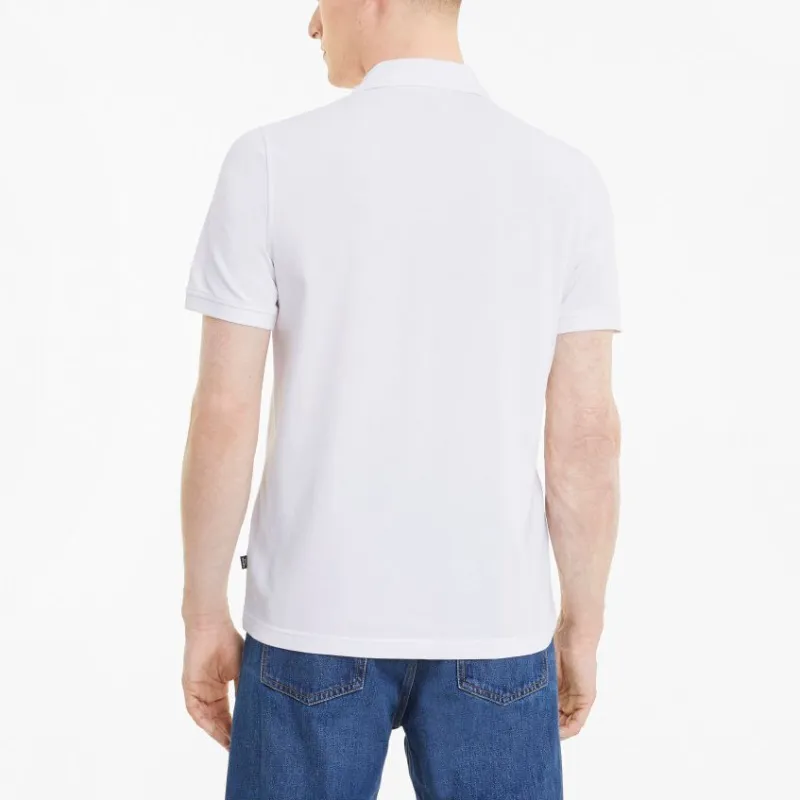 PUMA ESS Essentials Pique Polo Polo Shirt Men's White-4