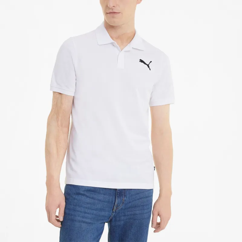 PUMA ESS Essentials Pique Polo Polo Shirt Men's White-3