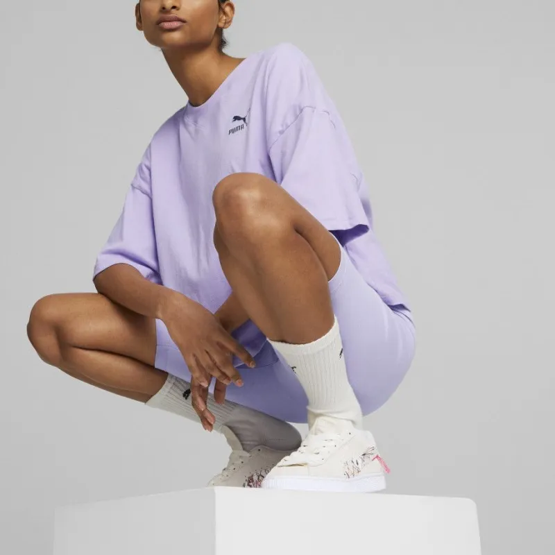 PUMA DARE TO FEELIN XTRA Oversized Tee T Shirt Women's Purple-4