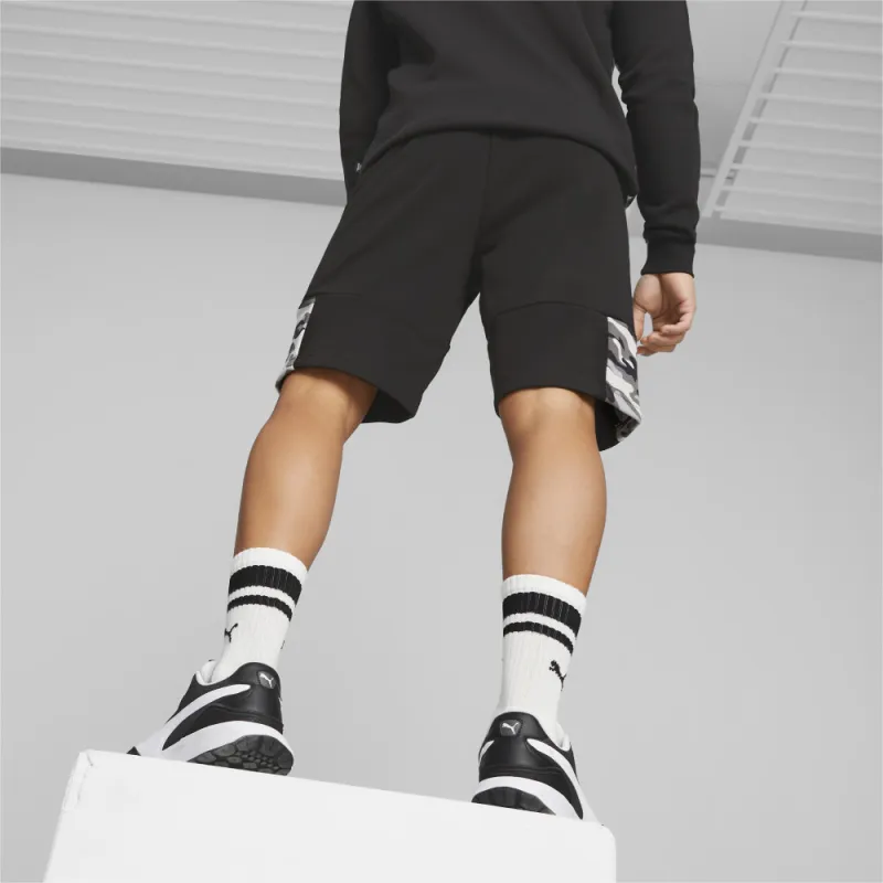 PUMA ESS BLOCK CAMO Shorts 10'' TR Sports Shorts Men's Black-3