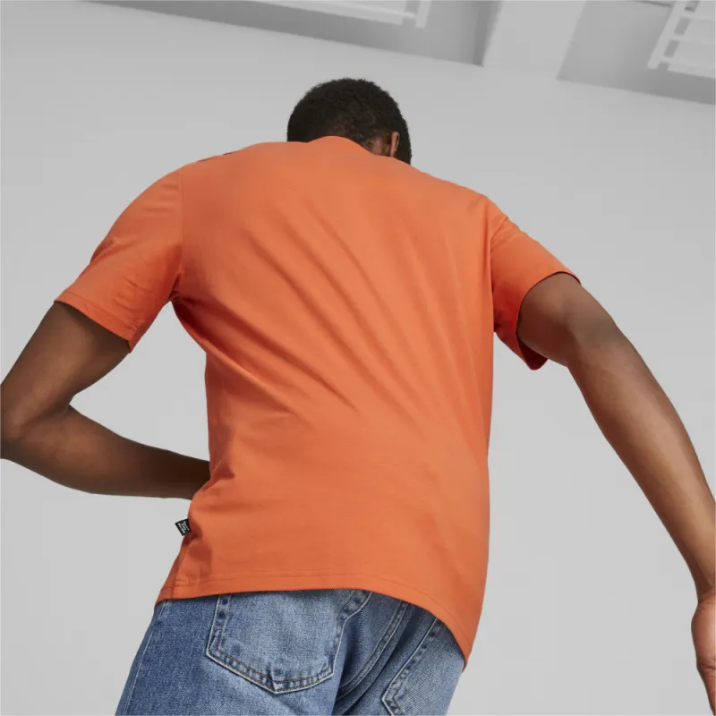 PUMA GRAPHICS Puma Wording Tee T Shirt Men's Orange-4