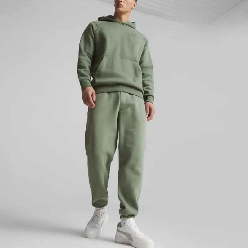 PUMA CLASSICS Sweatpants Fleece Knitted Sweatpants Men's Green-3