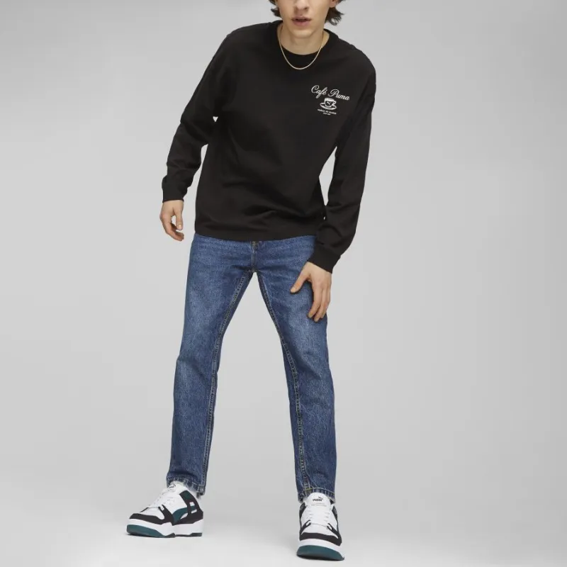 PUMA CLASSICS CAFE Tee Long Sleeve T-Shirt Men's Black-3