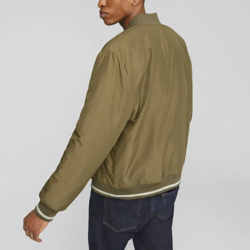 PUMA SQUAD Bomber Jacket Jacket Men's Coffee-4