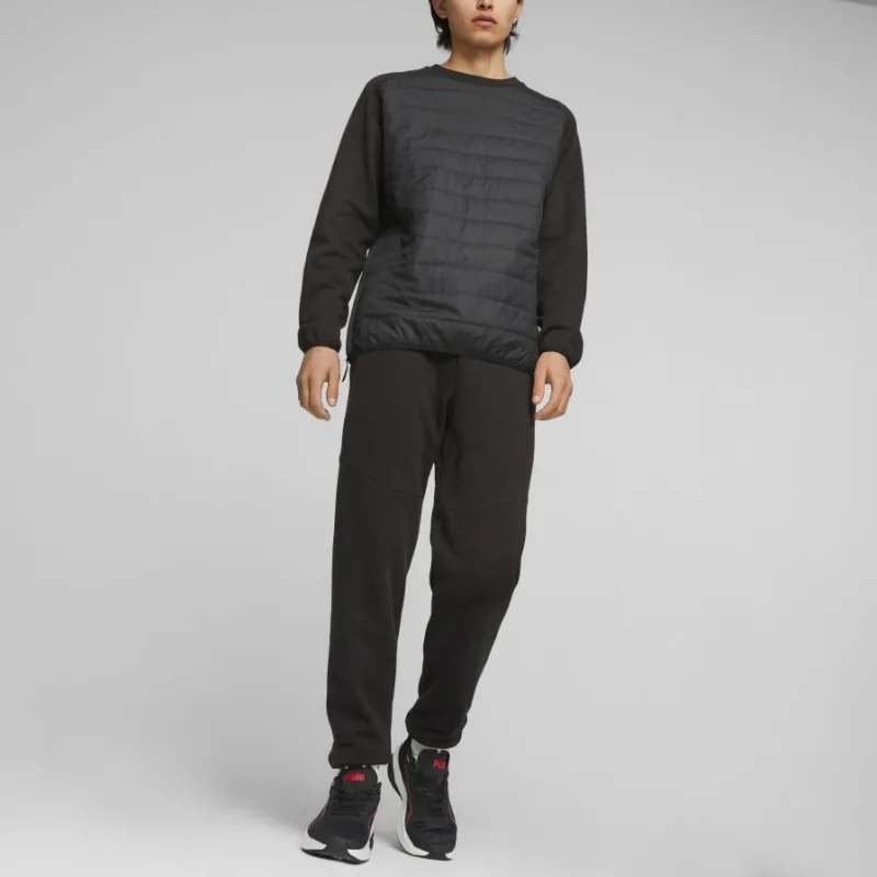 PUMA TECH Hybrid Crew Fleece Sweatshirt Men's Black-3