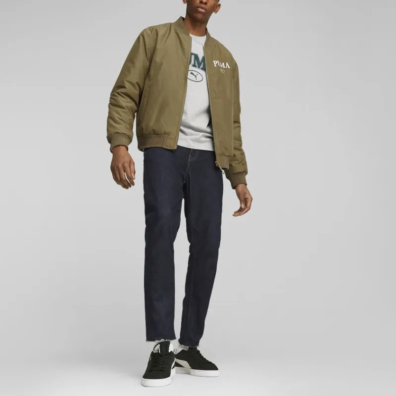 PUMA SQUAD Bomber Jacket Jacket Men's Coffee-3