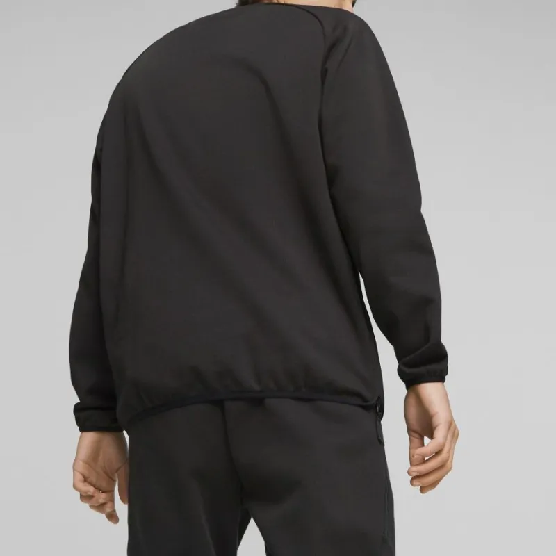 PUMA TECH Hybrid Crew Fleece Sweatshirt Men's Black-4