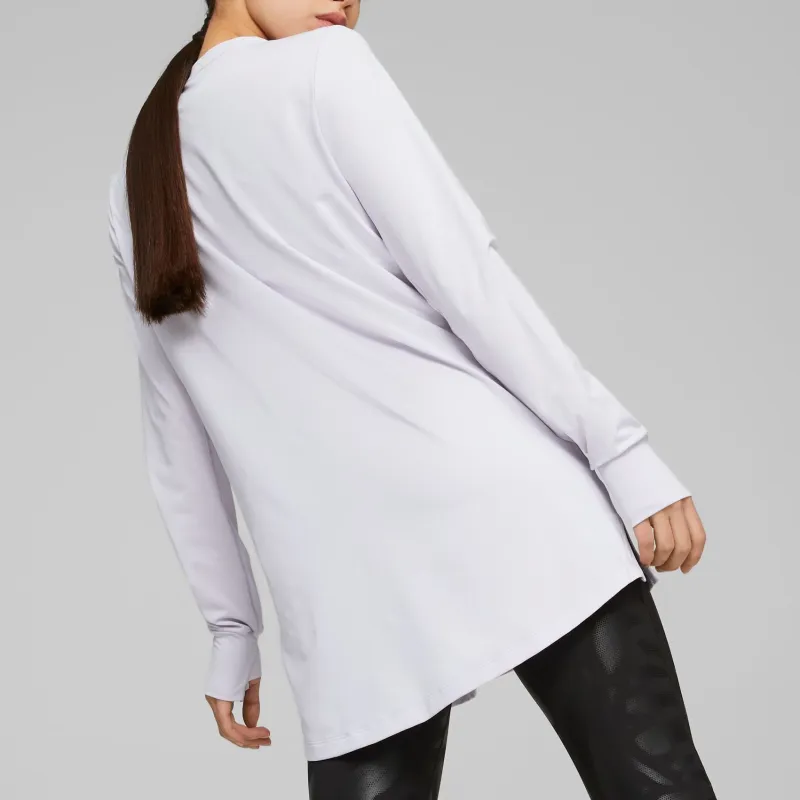 PUMA Modest Activewear Long Sleeve Training Tee Women's T-Shirt Women's White-2