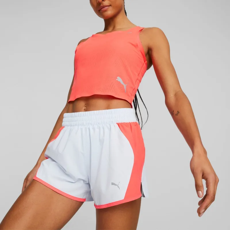 PUMA Ultraspun Running Crop Tank Top Women's Sport Vests Women's Glossy Finish Orange-3