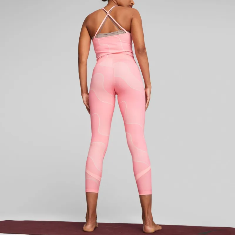 PUMA Studio Women's High Waist 7/8 Training Tights Athletic Trousers Women's Coral Pink-3