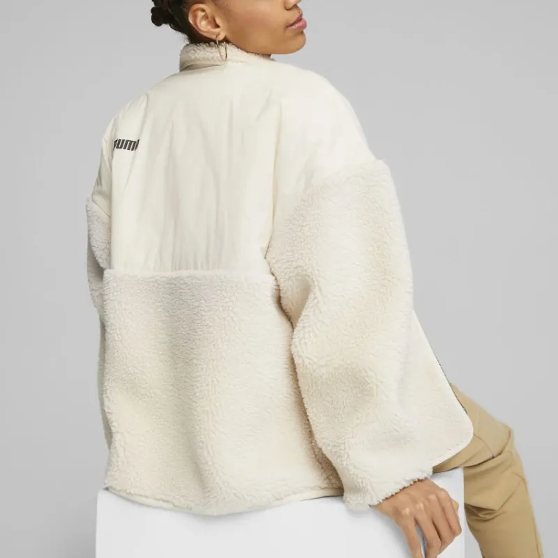 PUMA Sherpa Hybrid Jacket Women's White-3