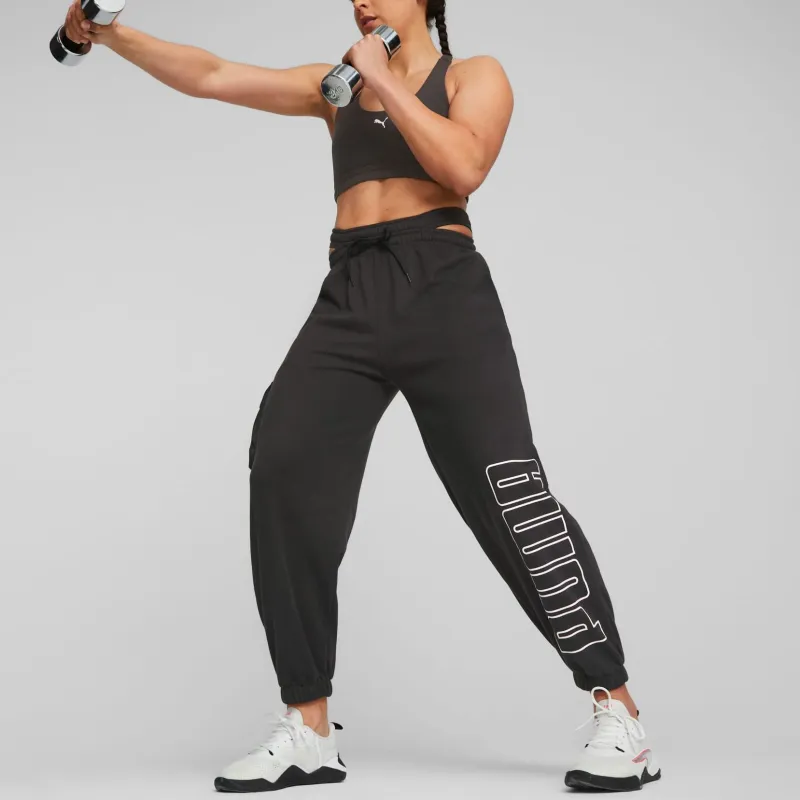 PUMA FIT MOVE Women's Oversized Training Jogger Knitted Sports Pants Women's Black-4