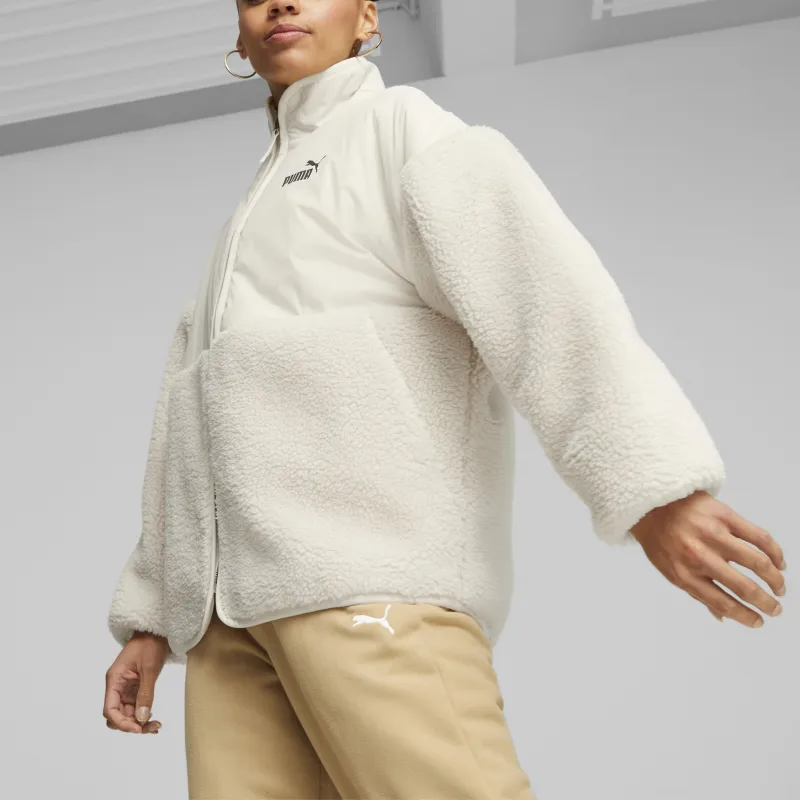 PUMA Sherpa Hybrid Jacket Women's White-4