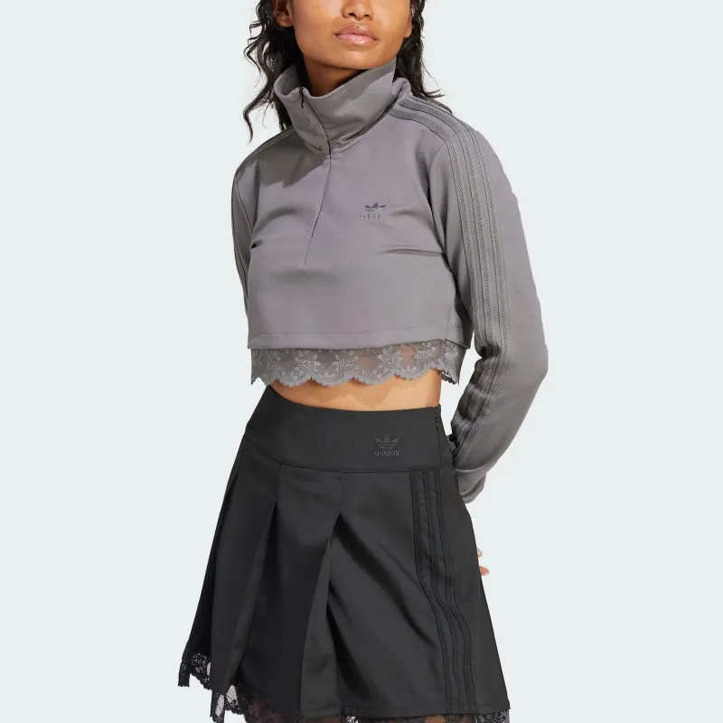 Adidas Originals Gray Series TRACK TOP Sweatshirt Women's Gray-1