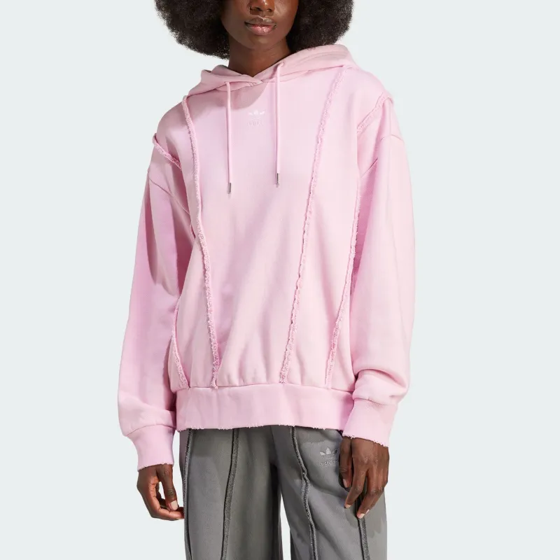 Adidas Originals DISTRESSED HOODIE Sweatshirt Women's Pink-1