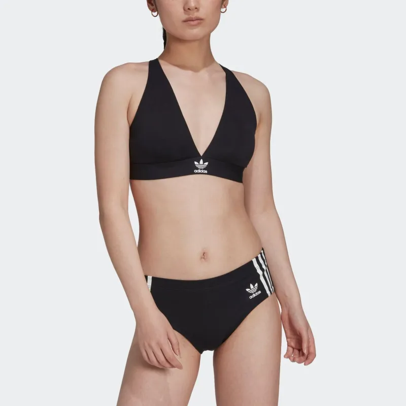 Adidas Originals ADICOLOR COMFORT FLEX COTTON BRALETTE UNDERWEAR Bra Women's Black-3