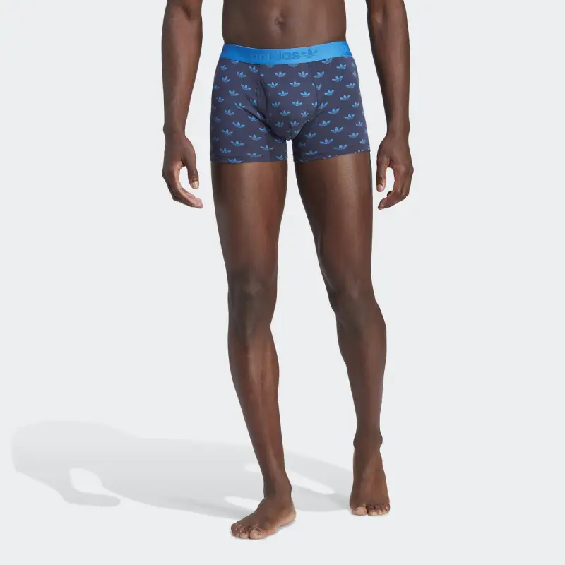 Adidas Originals COMFORT FLEX COTTON PRINT TRUNK BRIEFS Underpants Men's 2 Pack-1